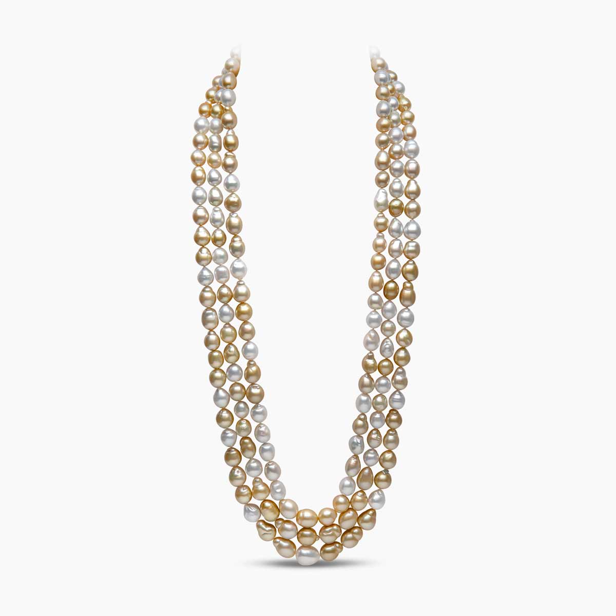アクセサリー yoko0817 Yoko London Baroque Pearl and Diamond Strand Necklace in 18K White