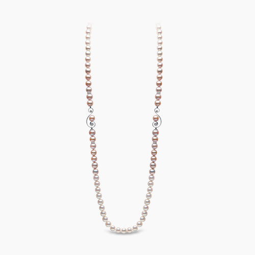 Ombré 18K Gold Akoya, Freshwater Pearl Necklace