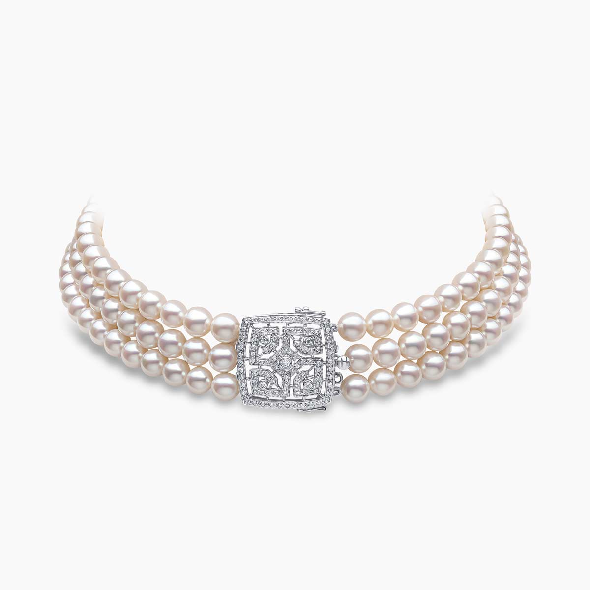 Classic White Gold Freshwater Pearl Choker | Yoko London