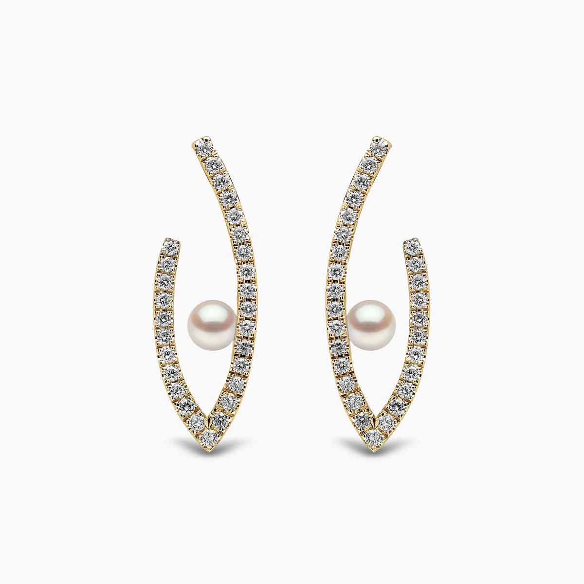 Yellow Gold / White Japanese Akoya