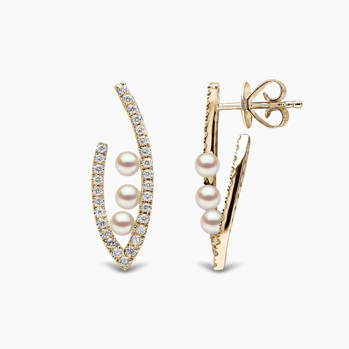 Yellow Gold / White Japanese Akoya