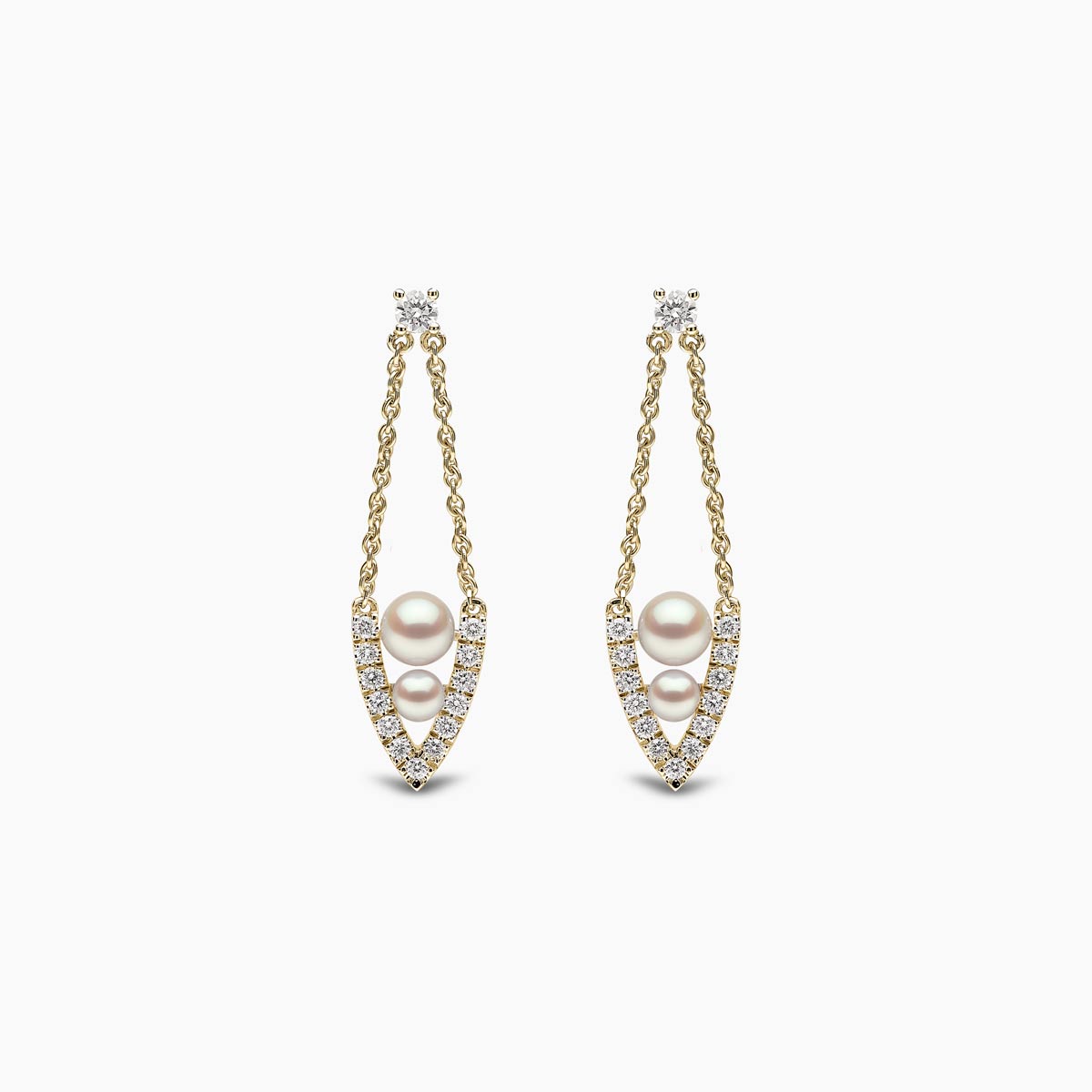 Yellow Gold / White Japanese Akoya