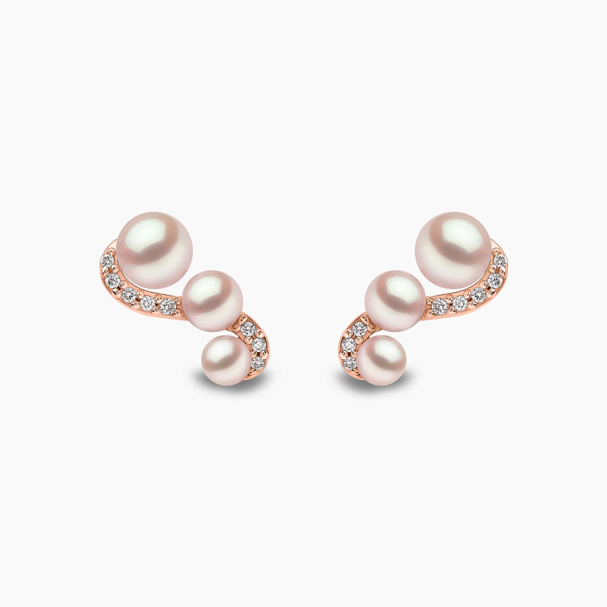 Rose Gold / White Japanese Akoya
