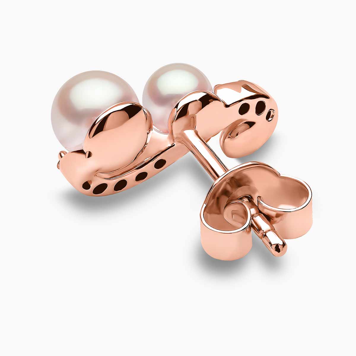 Rose Gold /  White Japanese Akoya