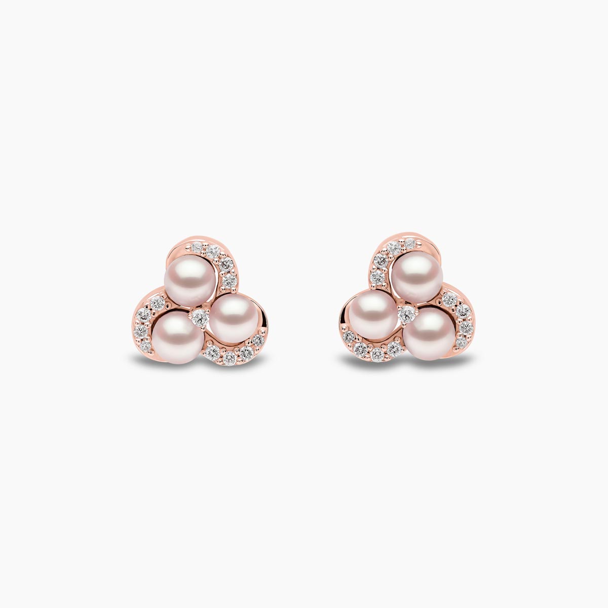 Rose Gold / White Japanese Akoya