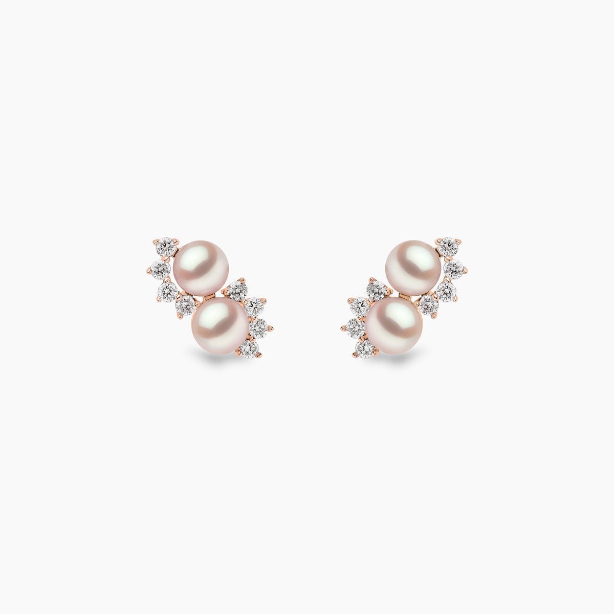Rose Gold / White Japanese Akoya