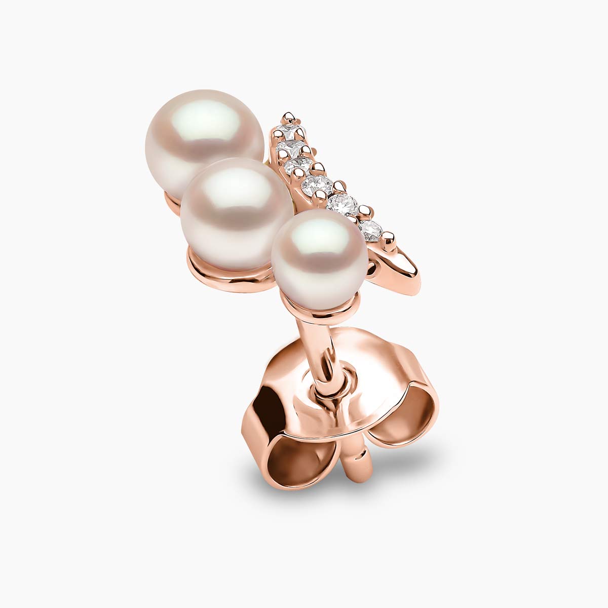 Rose Gold / White Japanese Akoya