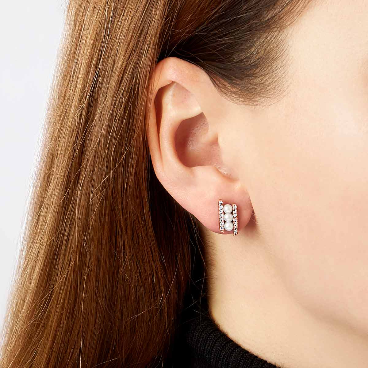 Rose Gold / White Japanese Akoya