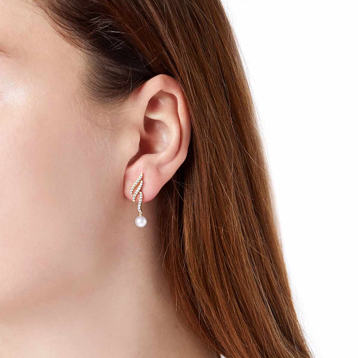 Yellow Gold / White Japanese Akoya