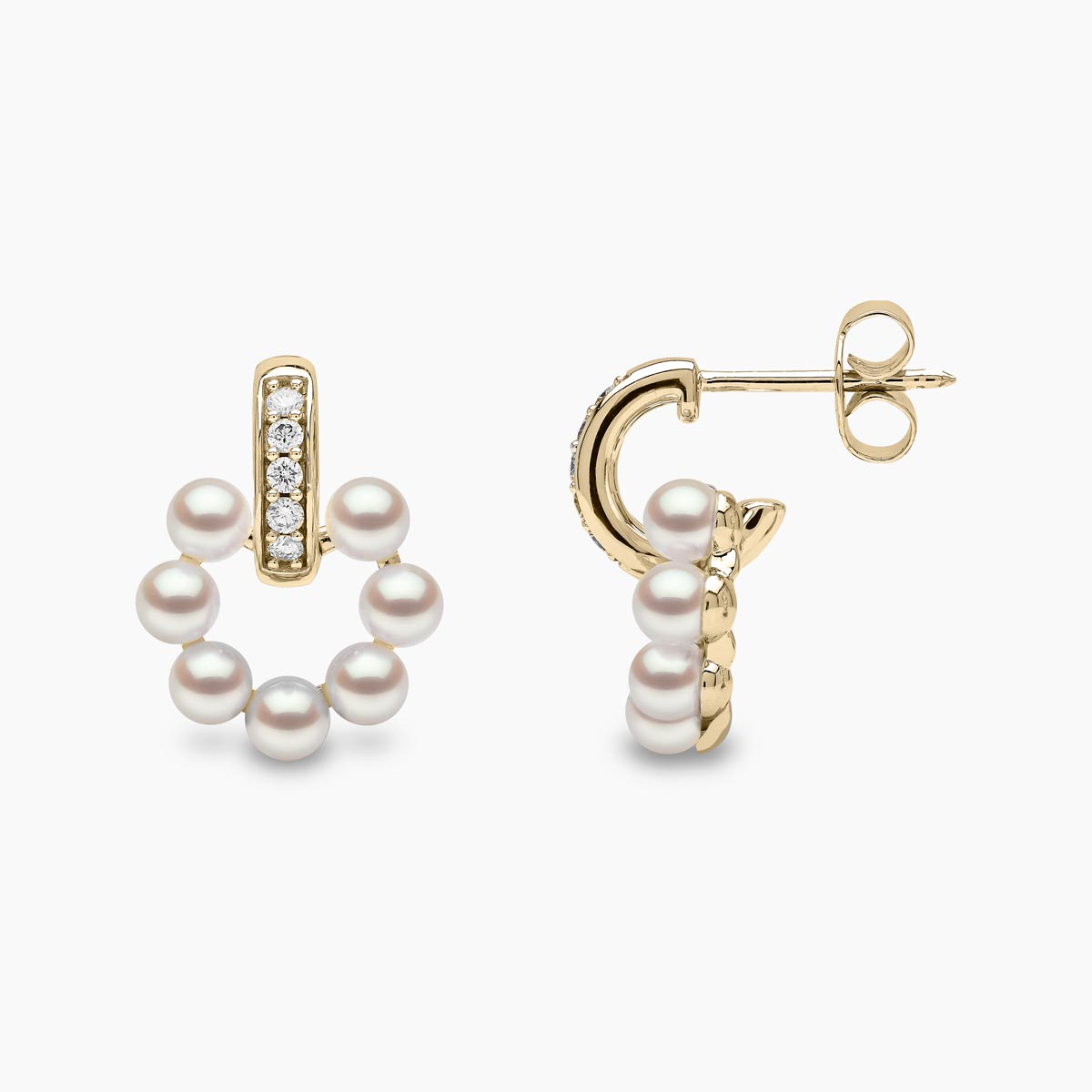 Yellow Gold / White Japanese Akoya