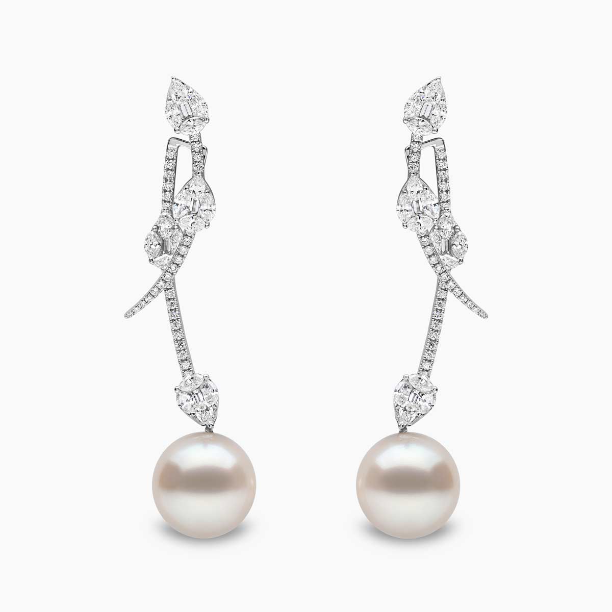 Starlight 18K Gold South Sea Pearl and Diamond Earrings