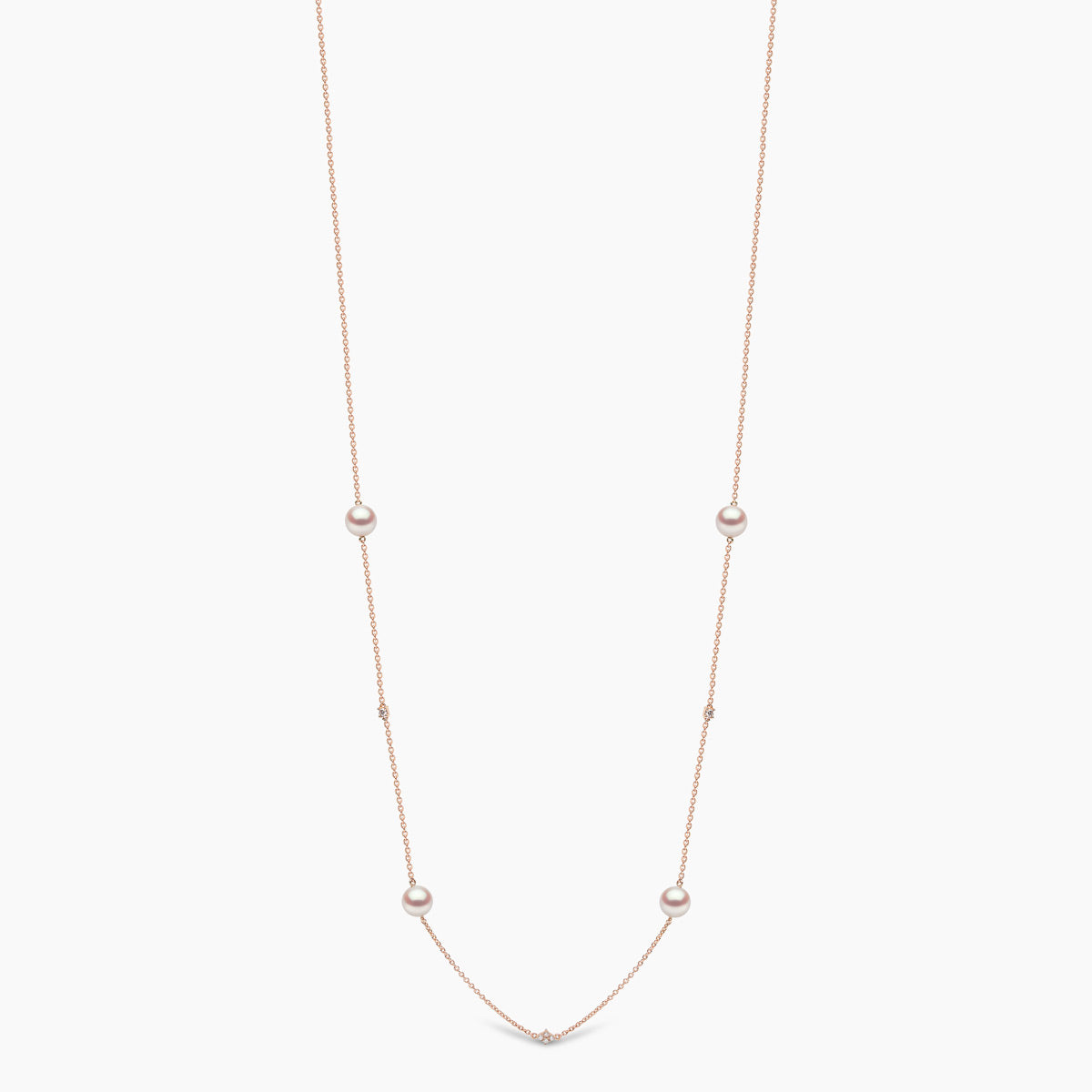 Rose Gold / White Japanese Akoya