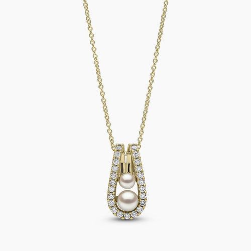 Yellow Gold / White Japanese Akoya