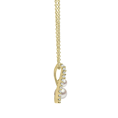 Yellow Gold / White Japanese Akoya