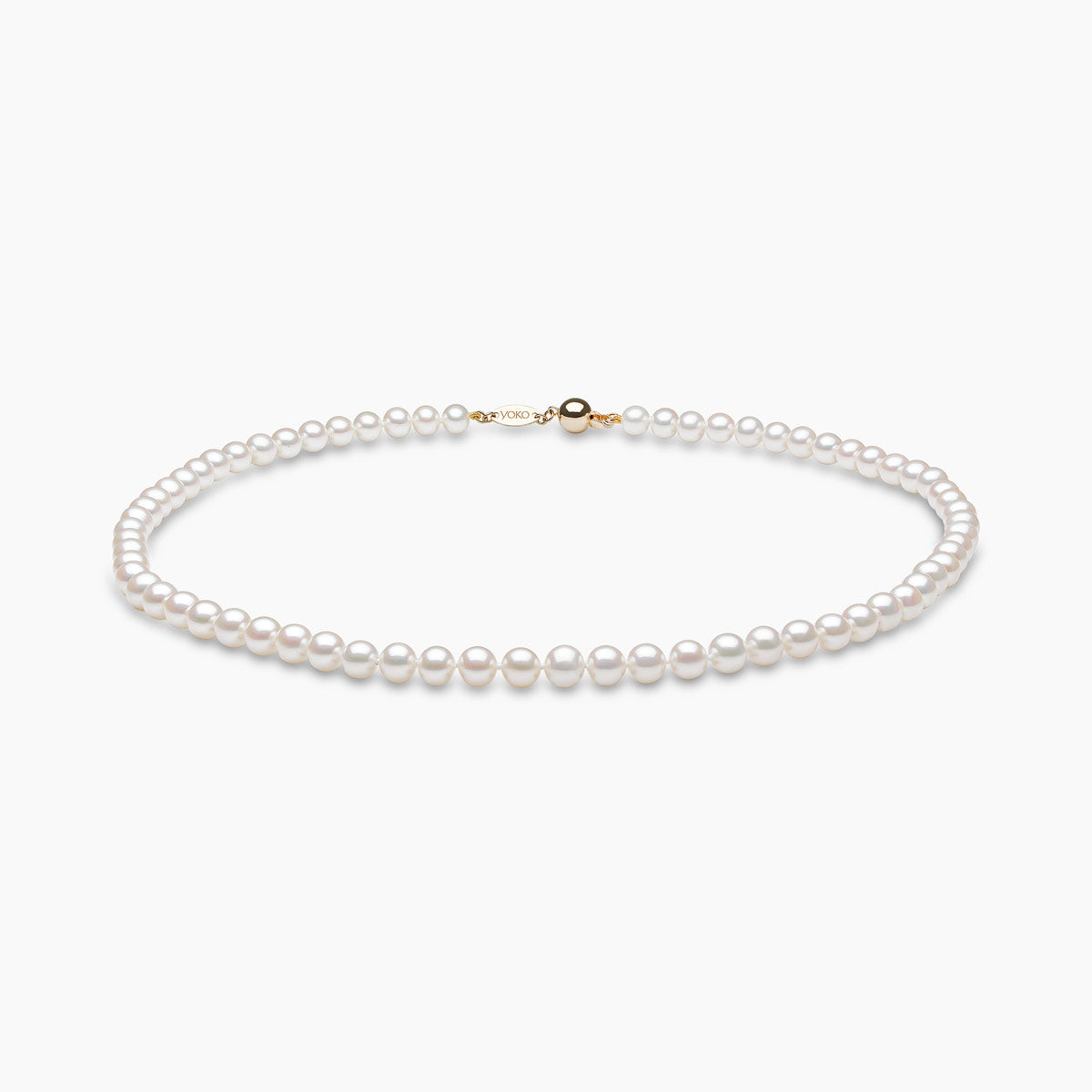 Yellow Gold / White Freshwater / 6mm