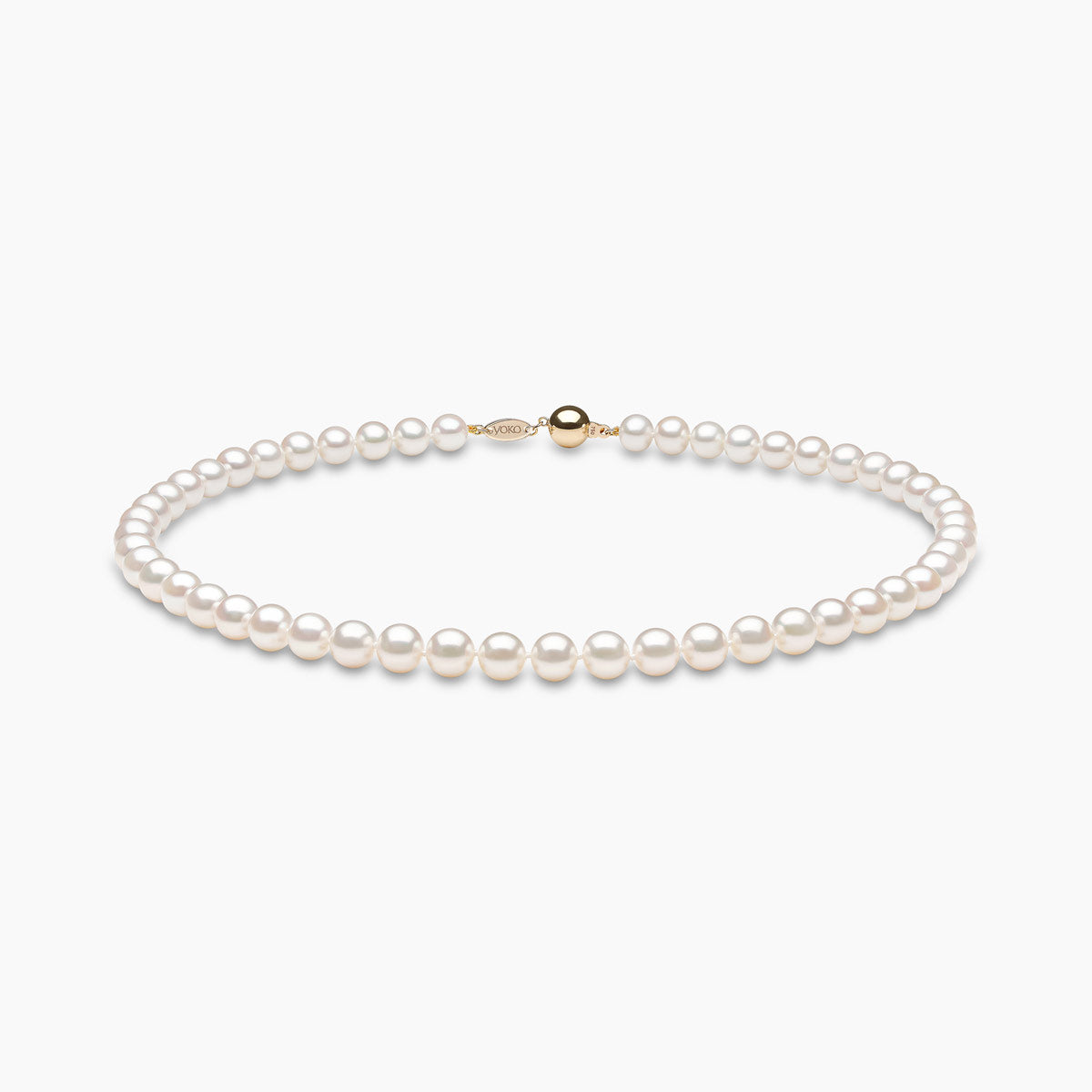 Yellow Gold / White Freshwater / 8mm