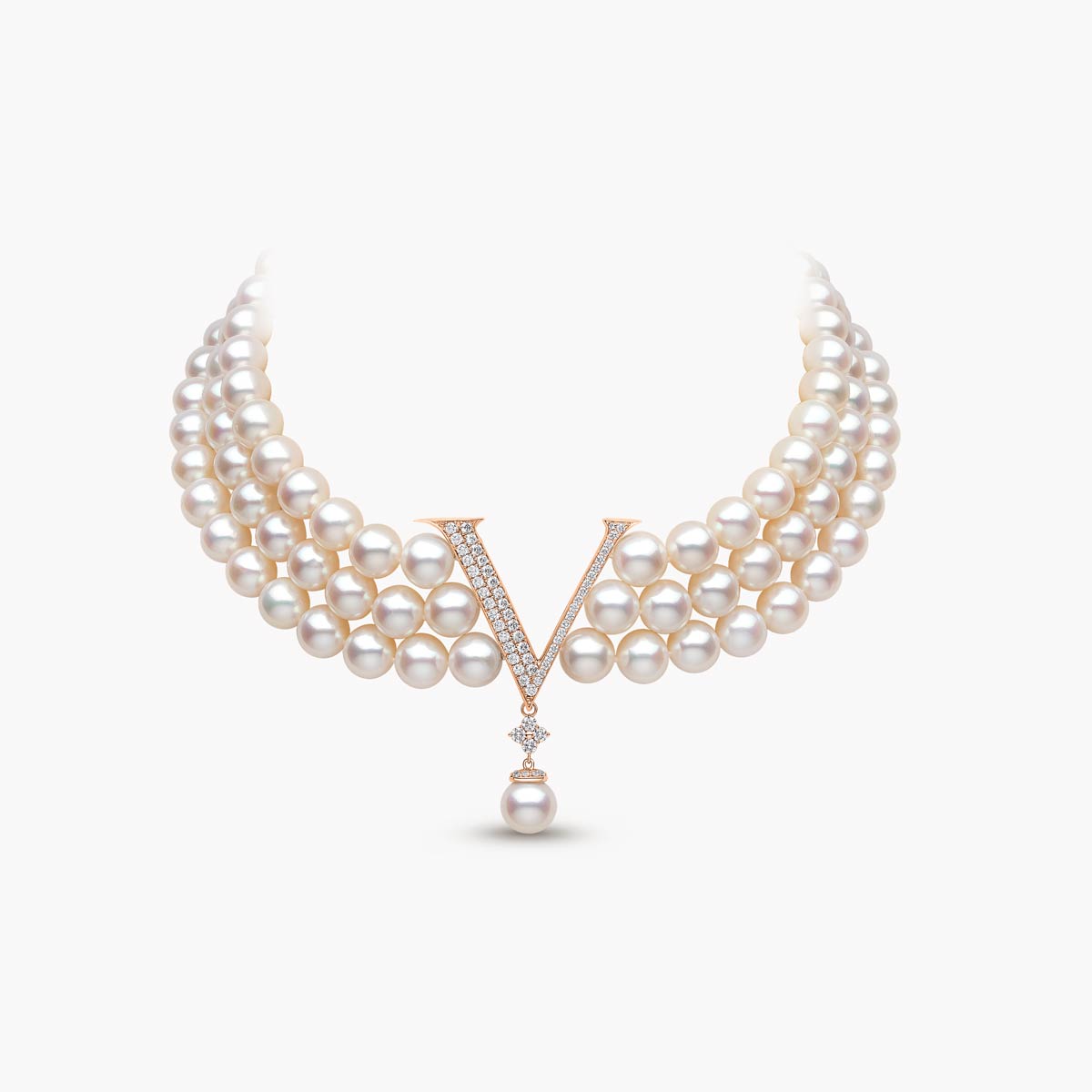 Y by Yoko Freshwater Pearl Diamond Necklace Yoko London