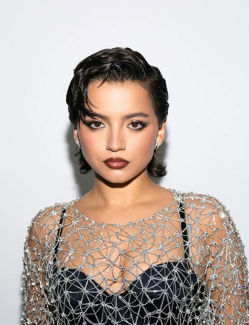 Isabela Merced Wears Yoko London Baby Glitz Spiral Diamond Cuff Earrings