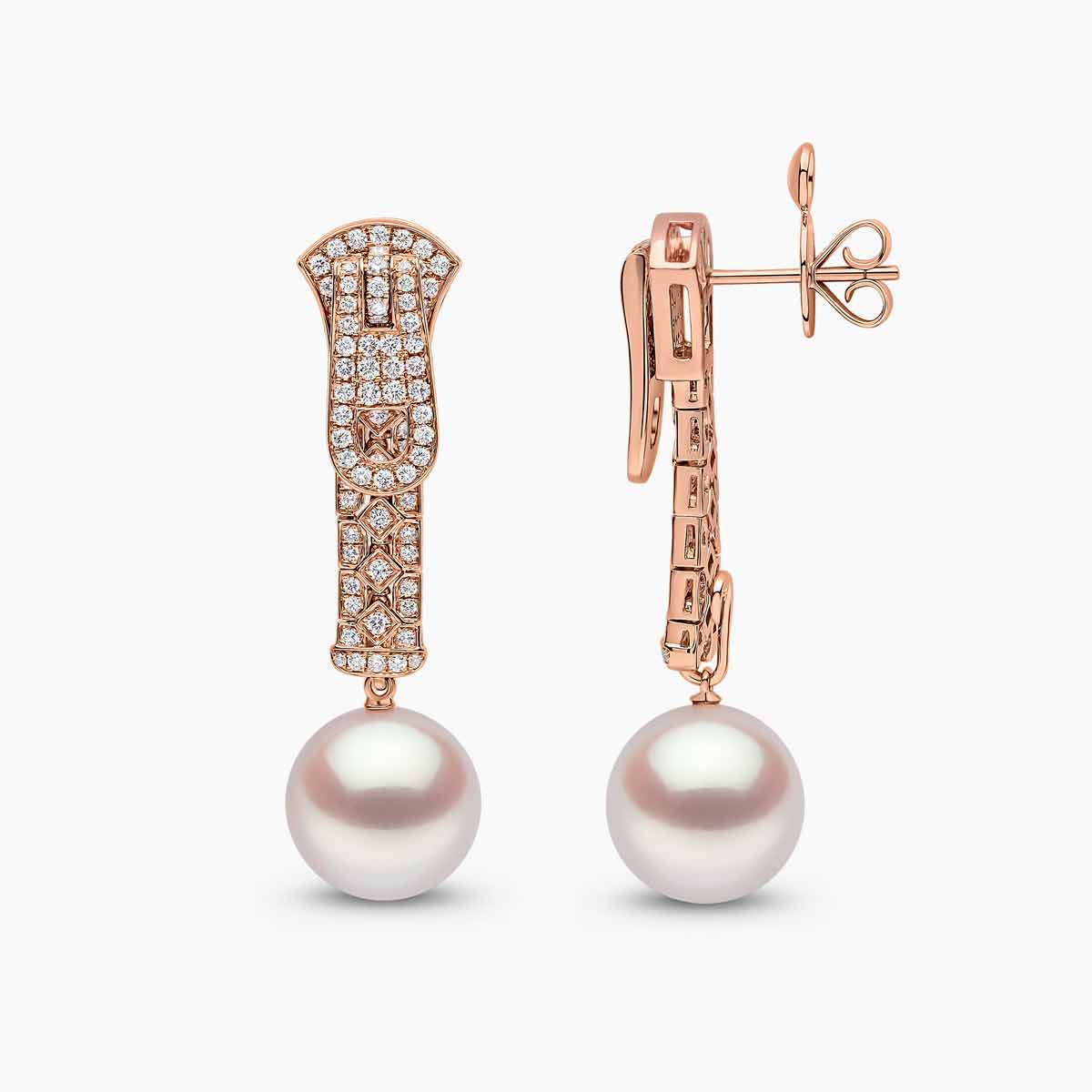 Zyyp South Sea Pearl and Diamond Zip Earrings Earrings | Yoko London