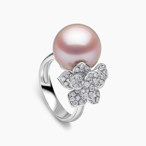 Pink Freshwater / White Gold