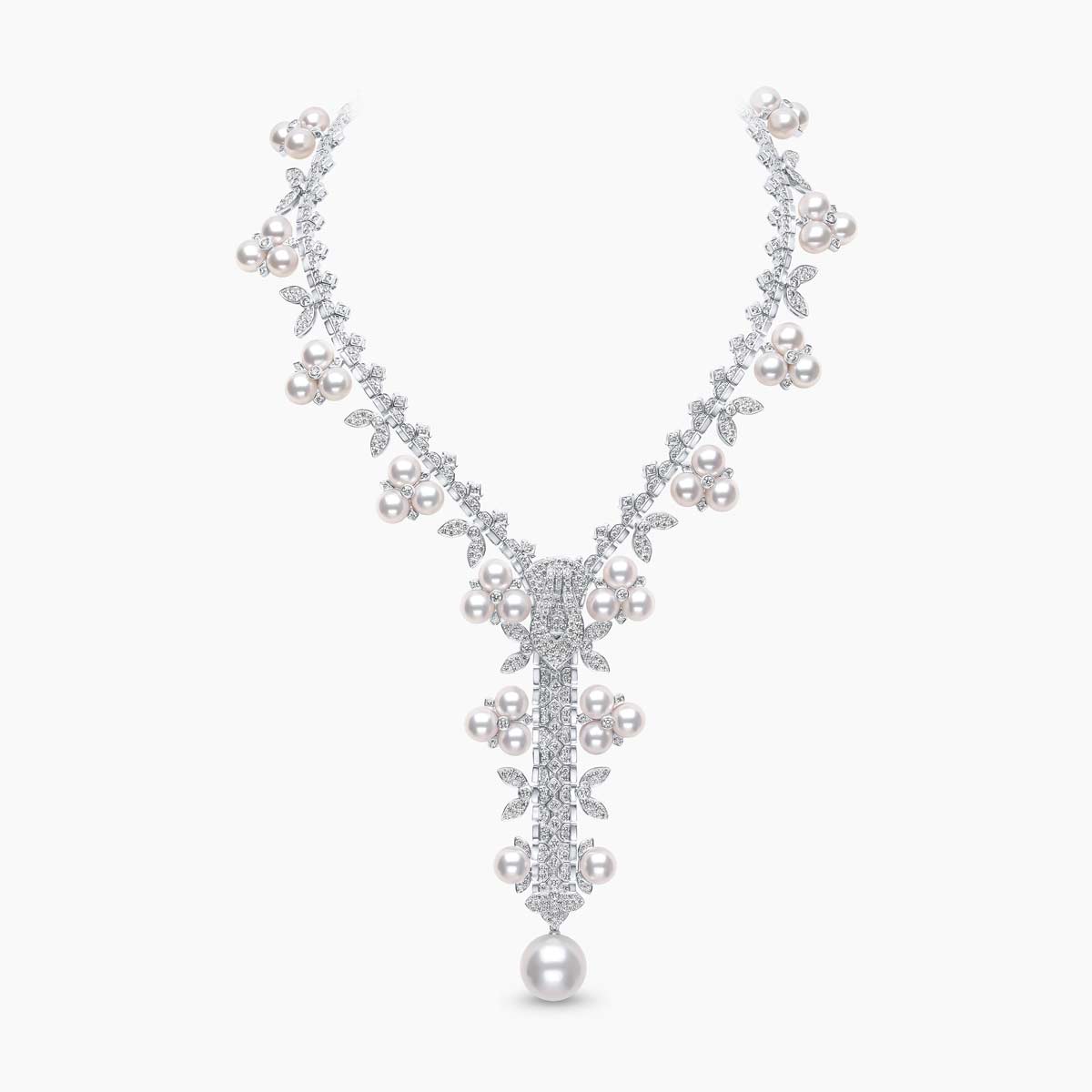 アクセサリー pnd.197 Zyyp South Sea Pearl and Diamond Zip Necklace | Yoko London