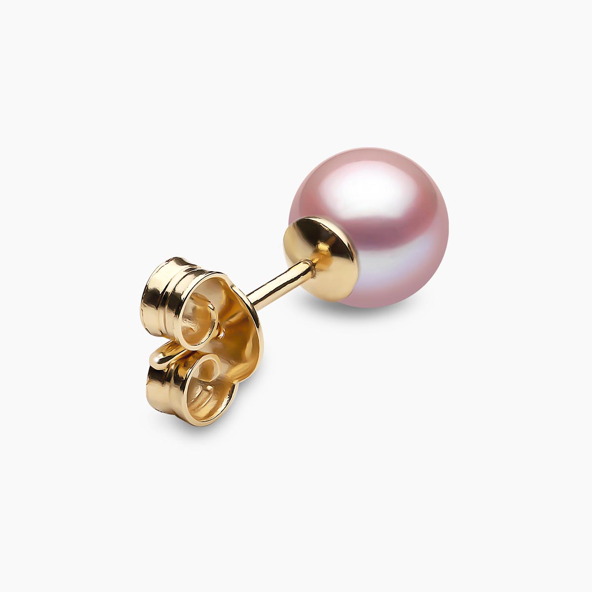 Yellow Gold / Pink Freshwater / 6mm