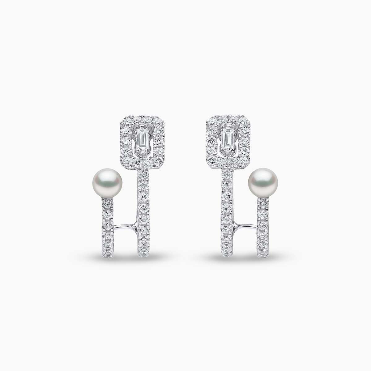[LLOYD] 韓国☆10K☆white pearls every day 3セット Earrings Cultured Pearl, Tanzanite & Diamond Drop Earrings 1/15 ct tw