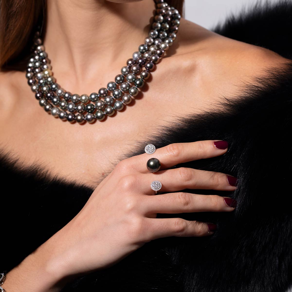 White Gold / Black Tahitian / N