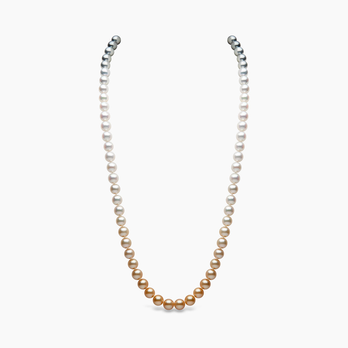 Ombré 18K Gold Tahitian and Mix Pearl Necklace