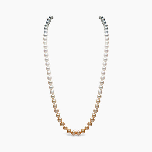 Ombré 18K Gold Tahitian and Mix Pearl Necklace