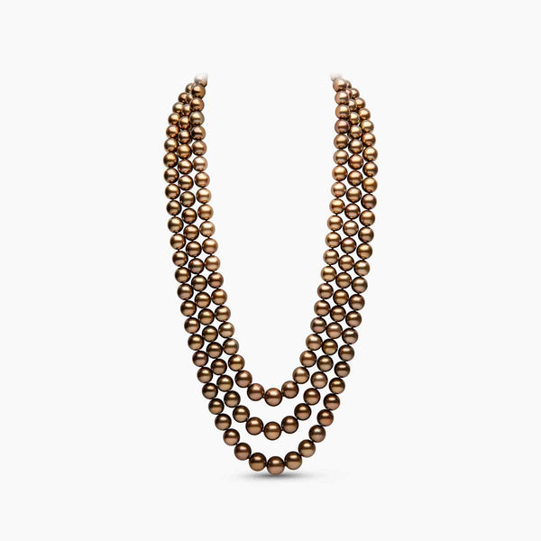 チョコマロンお値下げ【未使用】CHIEKO＋pearl necklace Classic Tahitian Pearl Triple Row Necklace | Yoko London