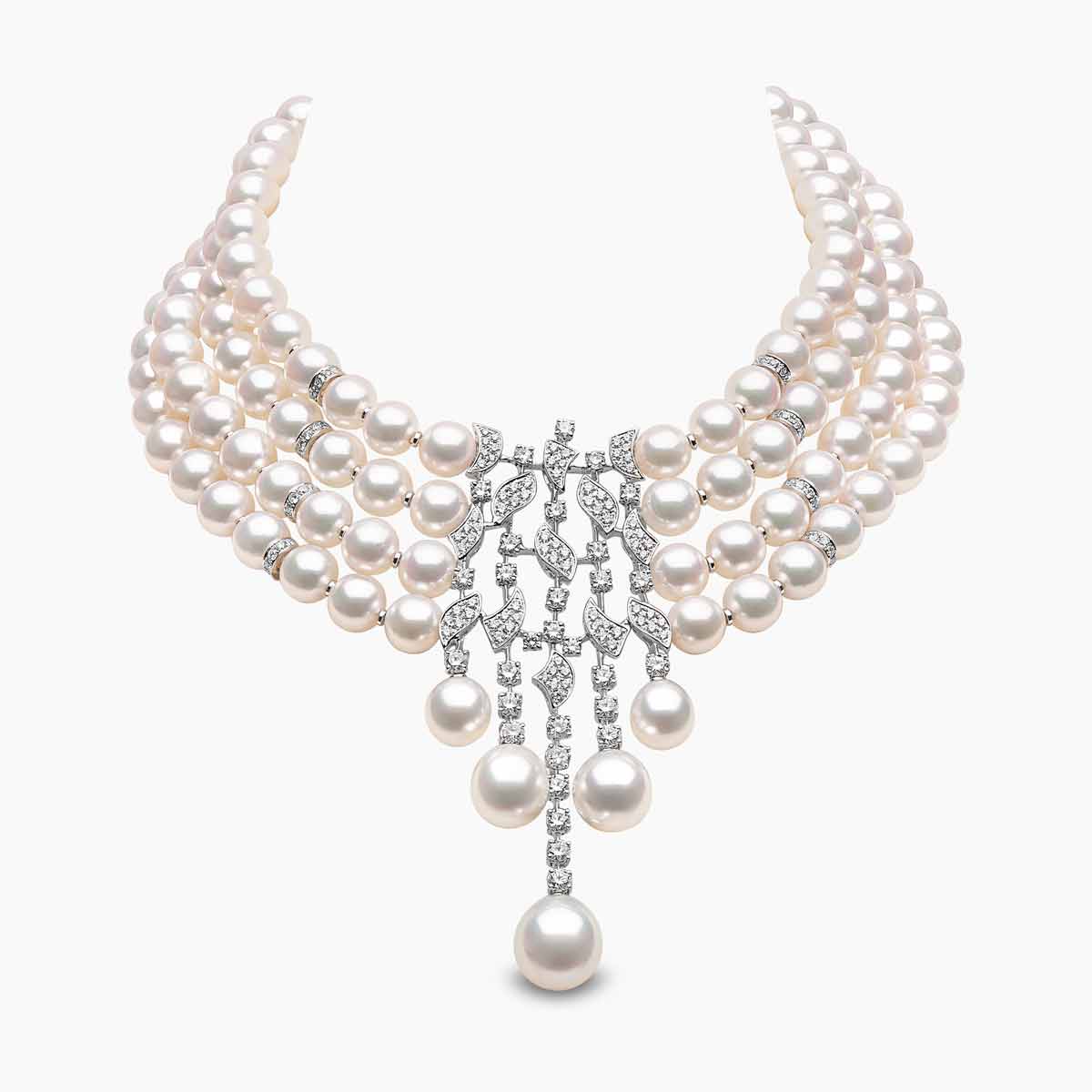 18K Gold South Sea and Akoya Pearl Necklace