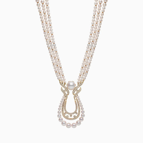 Yellow Gold / White Japanese Akoya