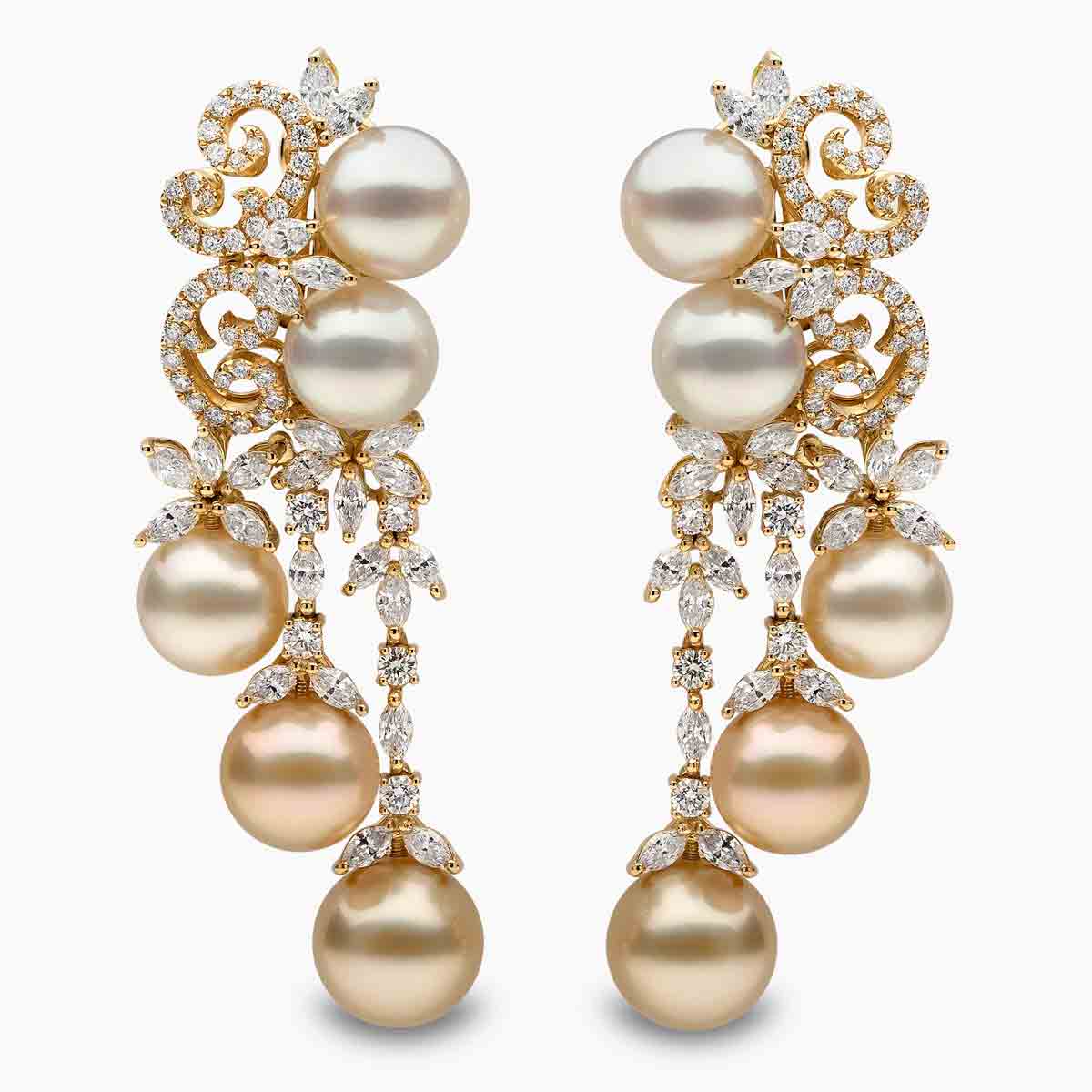 Ombré 18K Gold South Sea Pearl Earrings