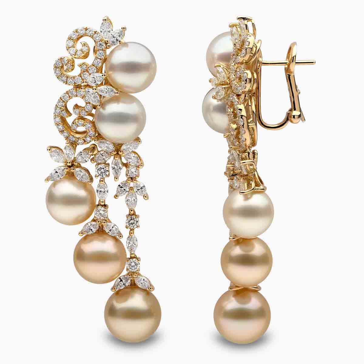 Ombré 18K Gold South Sea Pearl Earrings