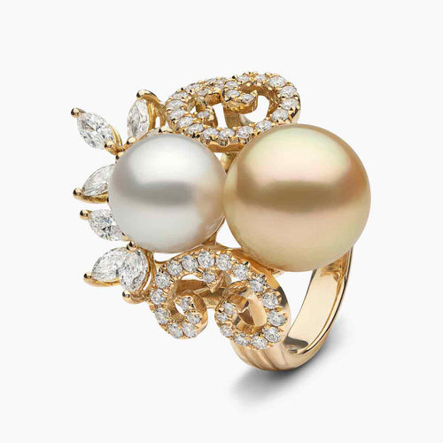 Ombré 18K Gold South Sea Pearl Ring