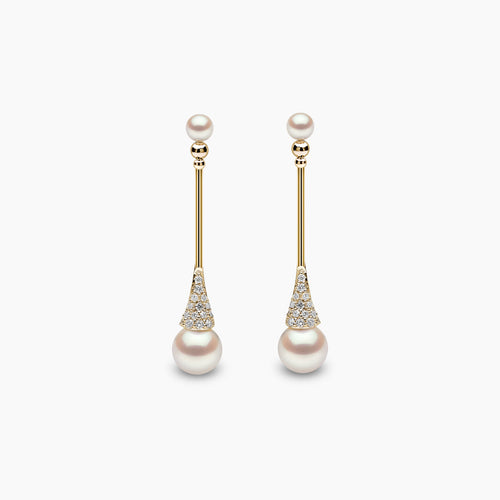 Yellow Gold / White Japanese Akoya