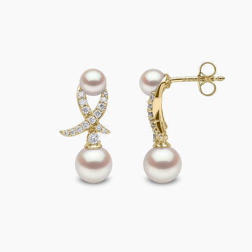 Yellow Gold / White Japanese Akoya