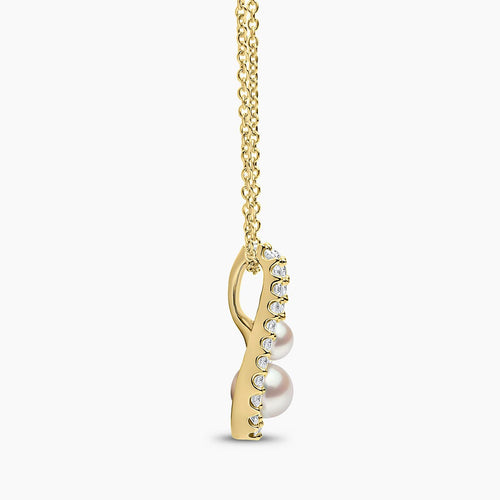 Yellow Gold / White Japanese Akoya