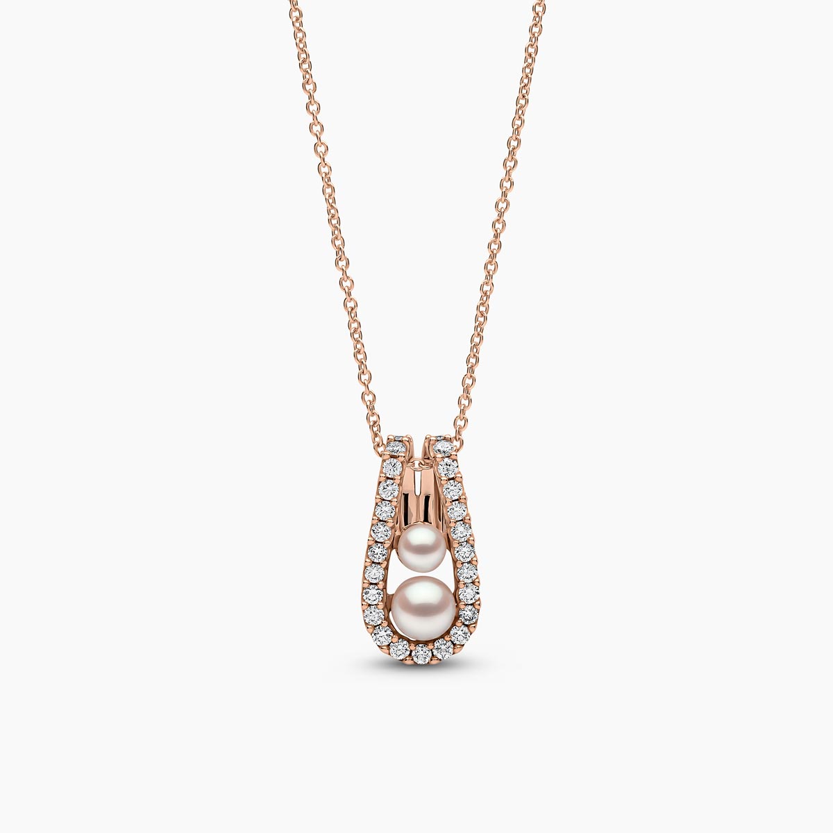 Rose Gold / White Japanese Akoya