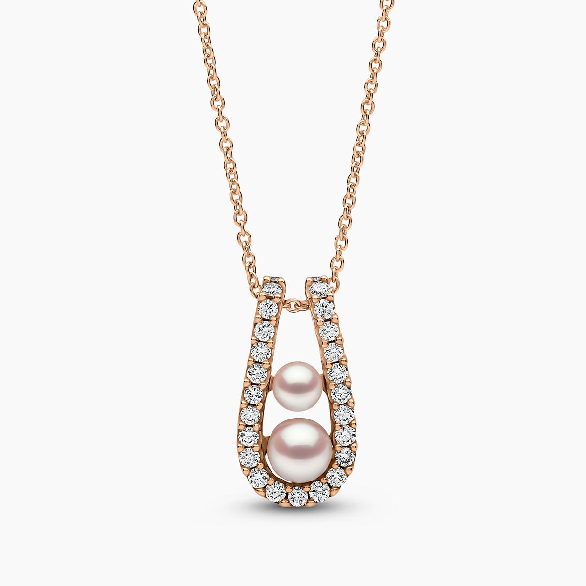 Rose Gold / White Japanese Akoya