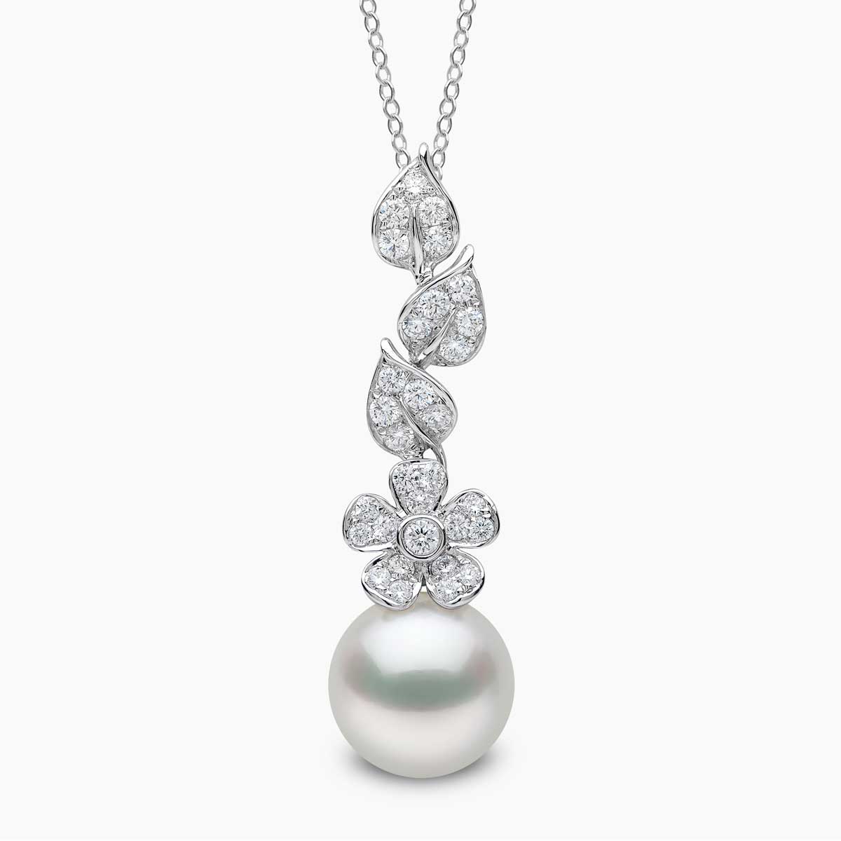 STAND OIL☆Flower Pearl Necklace Givenchy - Vintage haute couture flower pearl necklace