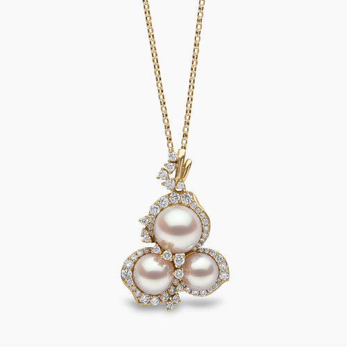Yellow Gold / White Japanese Akoya