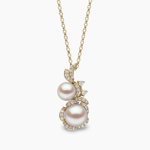 Yellow Gold / White Japanese Akoya