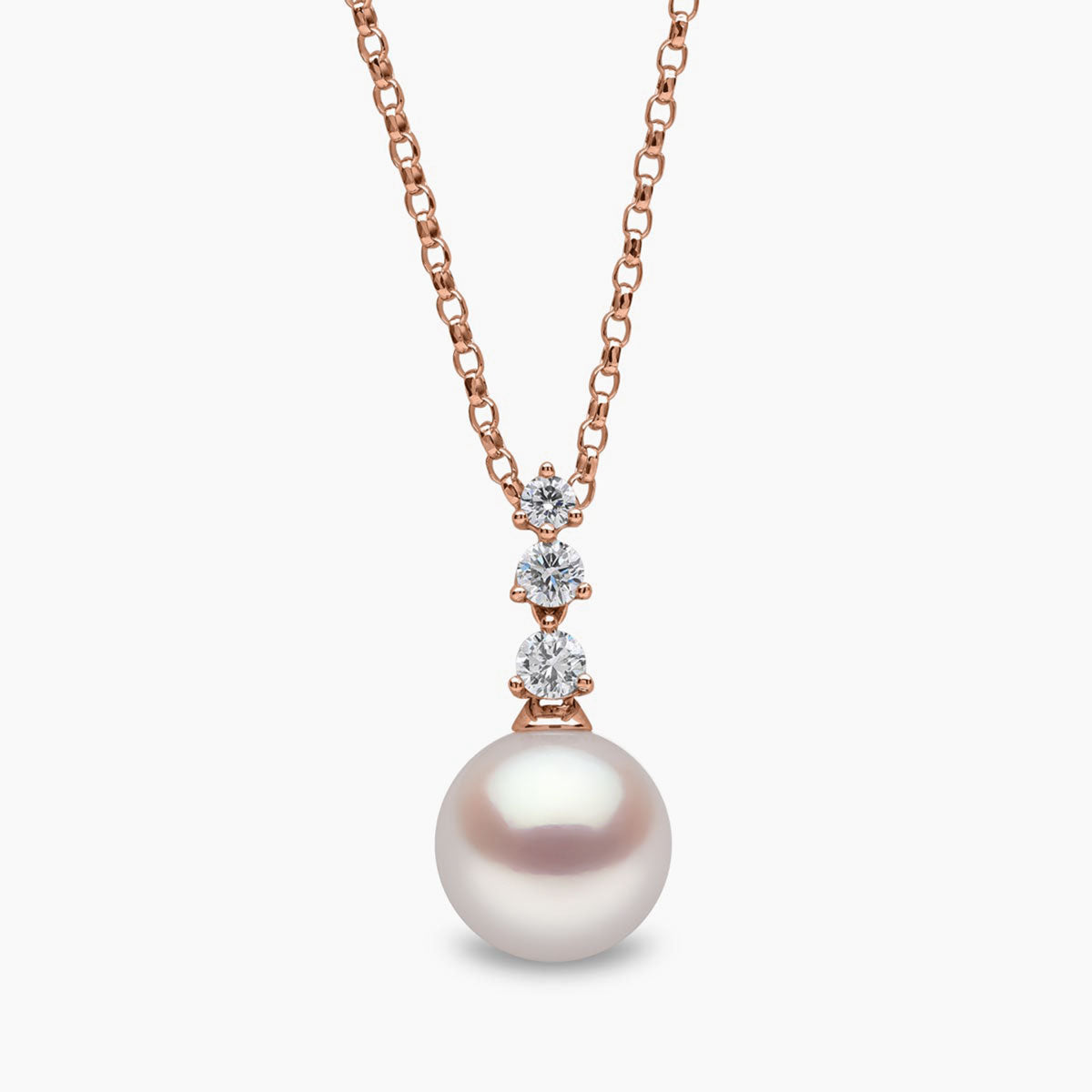 Rose Gold / White Japanese Akoya