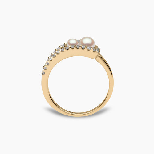 Yellow Gold / White Japanese Akoya