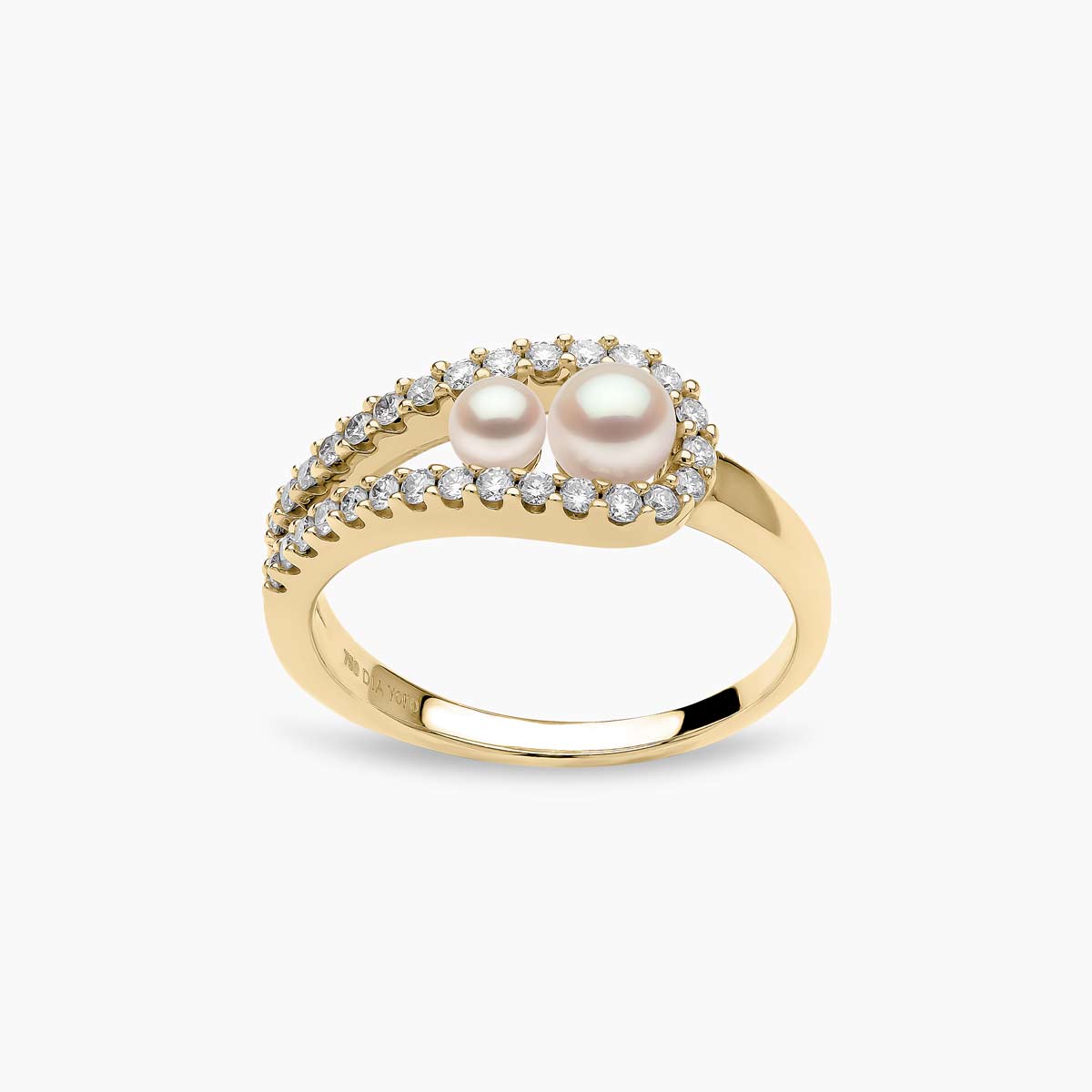 売れ筋新商品 Sleek London Yoko | Ring Diamond & Pearl Double アクセサリー