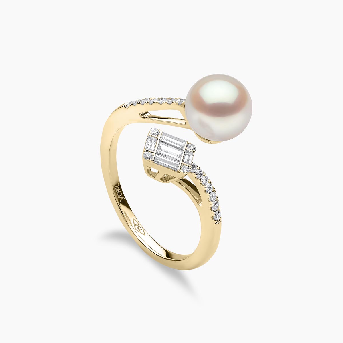 Starlight Akoya Pearl & Diamond Eclipse Ring | Yoko London