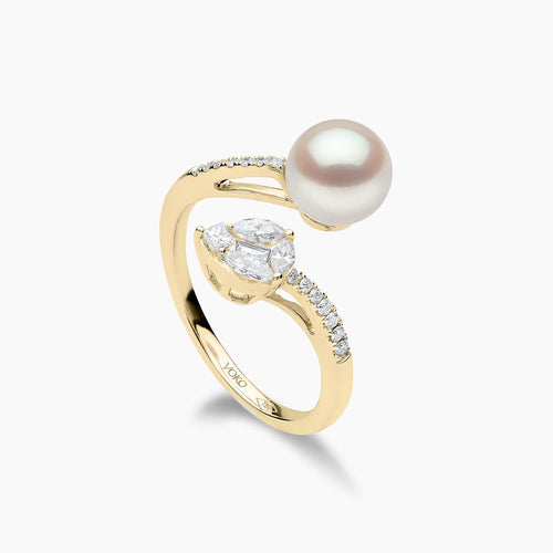 Yellow Gold / White Japanese Akoya