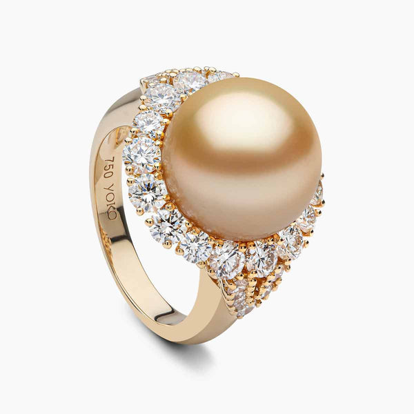 Duchess Pearl & Diamond Motif Ring | Yoko London